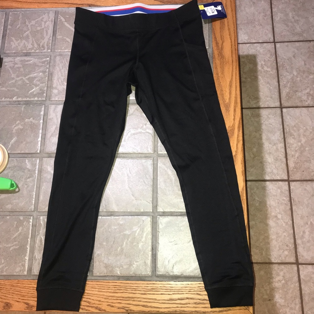 NWT | Champion | Women’s Large | Black Gym Issue Tights with Pocket